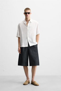 PLEATED WIDE-LEG JORTS
