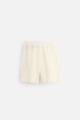 TEXTURED CROCHET BERMUDA SHORTS - Zara фото 17