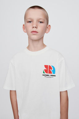 T-SHIRT WITH LABEL PRINT - Zara фото 5