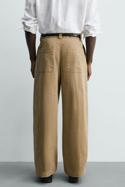 BARREL FIT PLEATED TROUSERS - Zara фото 20