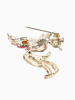 Брошь «Феникс» , цветная в золоте