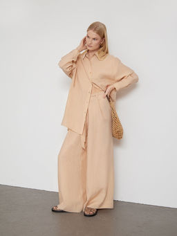 Брюки широкого кроя D249/sina - Emka фото 4