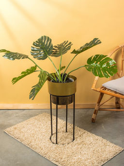 Кашпо на подставке «Золото Скифов», 28×28×61 см, железо