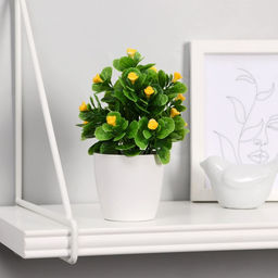 Искусственный цветок в горшке Маленькие розочки, 6?15 см, МИКС