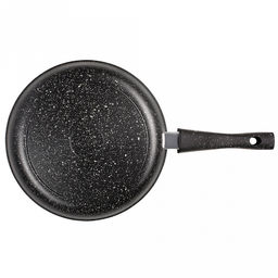 Сковорода-гриль с тефлоновым покрытием д26см "Гранит", h7см, s0,4см, съемная ручка из термостойкого пластика (Россия)