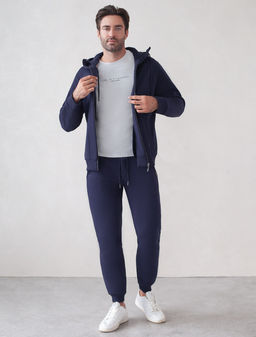 Худи на молнии из премиального футера трехнитки с начесом