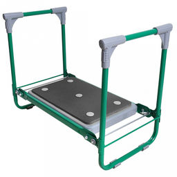 Скамейка-перевертыш садовая, складная, 2-х сторонняя 56х30х42,5см, каркас - металлическая труба, сиденье - изолон, нагрузка до 100кг, зеленый (Россия)