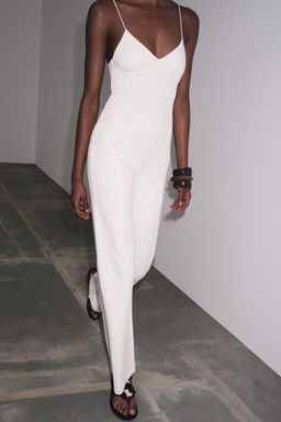 INTERLOCK WIDE-LEG JUMPSUIT - Zara фото 11