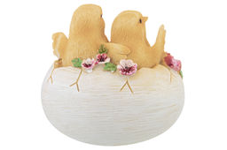 Фигурка декор. 9,5*7,5*9,5 см "Цыплята в яйце"