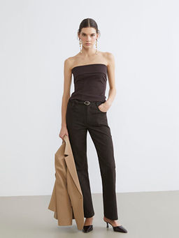 Beli Kemerli ?spanyol Pa?a Kad?n Pantolon