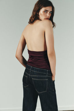 JEWEL DRAPED HALTERNECK BODYSUIT - Zara фото 4