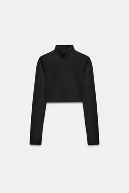 POLYAMIDE CROP T-SHIRT - Zara фото 5