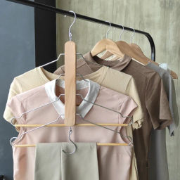 VAL 18082 Вешалка-трансформер дерев., 4-х уровневая, с перекладиной,30x3.8x1.6 см(39 см), натур.цвет, шт