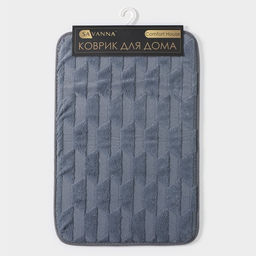 Коврик для ванной и туалета SAVANNA Стоун, 40?60 см, серый  фото 7