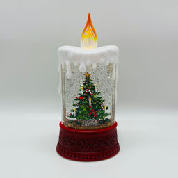 Новогодний декор стекло - Ночник-свеча 25 см (арт. WDL-23016A/B/D) в ассортименте - Ип лебедев о.ю фото 7