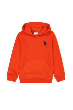 U. S. Polo Assn Детская оранжевая базовая толстовка с капюшоном