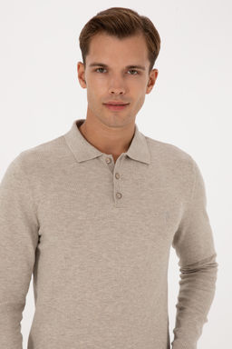 Erkek Slim Fit Polo Yaka Ta_ Melanj Basic Kazak - U.s. polo assn фото 9