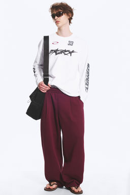 Pantal?n de ch?ndal holgado con pliegues - H&m фото 4