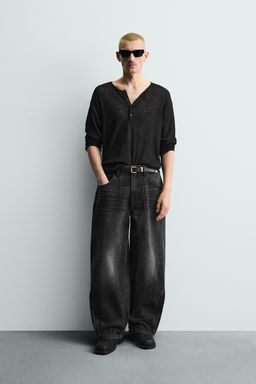 JEANS BALLOON FIT CREMALLERAS / Carb?n