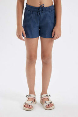 Шорты на бретельках в рубчик для девочек - Defacto фото 4