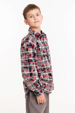 Рубашка М225002а красный - Елена фото 8