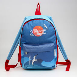 Рюкзак «Крым» Putin team, 29×13×44 см, отд на молнии, н/карман, голубой