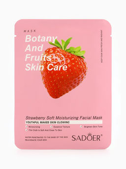 Цена за 6 шт. Маска тканевая для лица с экстрактом клубники, 25 мл