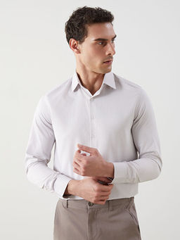 Slim Fit Uzun Kollu ?izgili Arm?rl? Erkek G?mlek