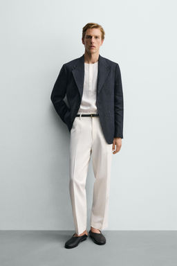 BLAZER RAYAS 100% LINO / ?ndigo