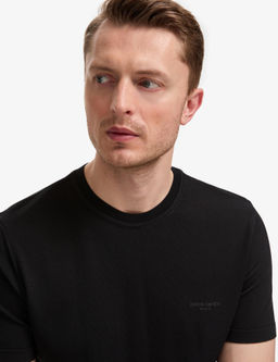 Siyah Slim Fit Bisiklet Yaka Triko Ti__rt