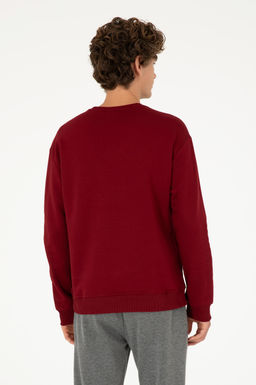 Мужской бордово-красный базовый свитшот Неожиданная скидка в корзине - U.s. polo assn фото 5