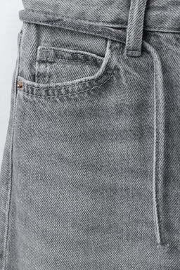BARREL JEANS WITH BELT - Zara фото 3
