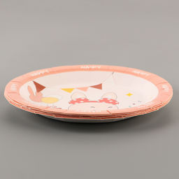 Тарелки бумажные Счастливый зайка, 6 шт. - Страна карнавалия фото 2