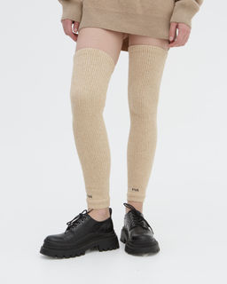 Гетры из монгольской шерсти бежевые