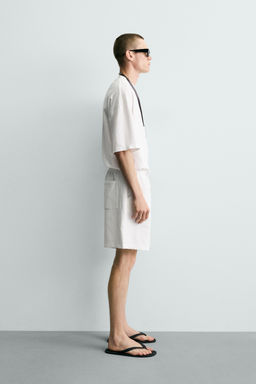 CAMISETA B?SICA LAVADA / Blanco - Zara фото 3