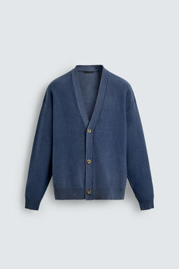 C?RDIGAN RELAXED FIT LAVADO / Azul - Zara фото 7