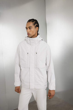 Водоотталкивающее водонепроницаемое пальто с капюшоном стандартной посадки DeFactoFit