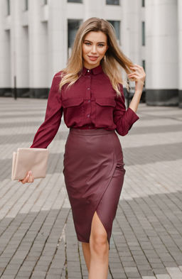 Блузка винный - Donna saggia фото 3