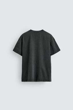 CAMISETA BOXY FIT LAVADA / Antracita oscuro - Zara фото 7