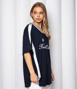 Футболка #КТ1715, тёмно-синий - Dommod фото 2