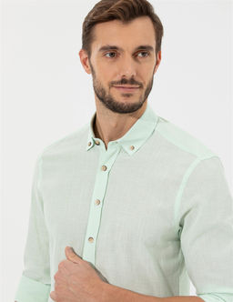 Ye_il Slim Fit Uzun Kollu G_mlek