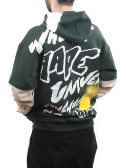 2702 GREEN/BEIGE Толстовка мужская (75% хлопок, 20% полиэстер, 5% спандекс) - Фабричный китай фото 5