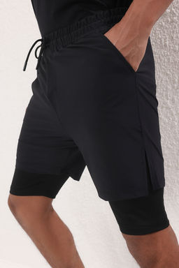 TRENDYOL MAN Siyah Running H?zl? Kuruma Micropoly Antrenman Fitness Taytl? Outdoor Sort TMNSS25SR00060 - Trendyolmilla фото 3