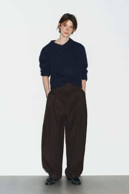 BALLOON TROUSERS WITH STRIPES AND PLEATS - Zara фото 13