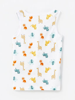 Bisiklet Yaka Kolsuz Bask?l? Erkek Bebek Atlet - Waikiki фото 2