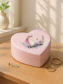 Шкатулка для украшений «Сердце», 17×15×7 см, розовая
