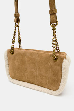 COMBINED LEATHER CROSSBODY BAG - Zara фото 2