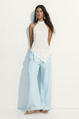 Top halter con ribete de encaje - H&m фото 6