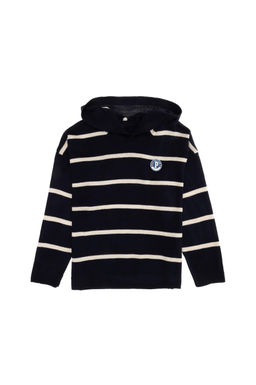 U. S. Polo Assn / Темно-синий трикотажный свитер с круглым вырезом для мальчика