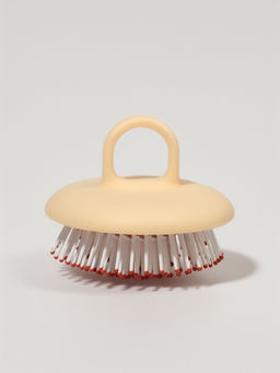 Расчёска массажная, компактная, 8×6.5 см, бежевая